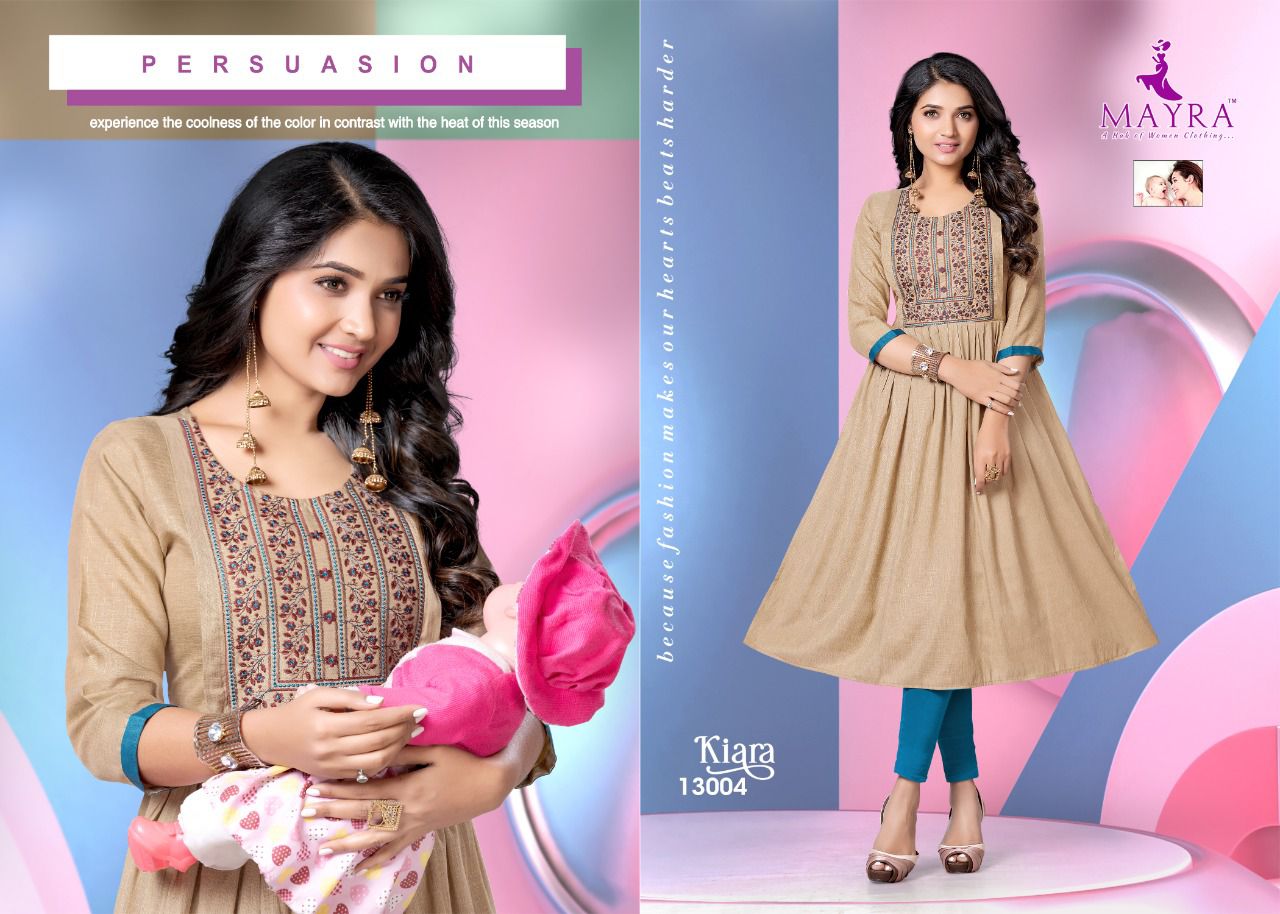 Mayra Kiara 2 Rayon Printed Regular Wear Latest Anarakli Kurti Collection